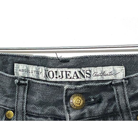Absolutely No! Jeans Authentic Black High Waisted Tapered Vintage 26 Inch Waist - Picture 9 of 9